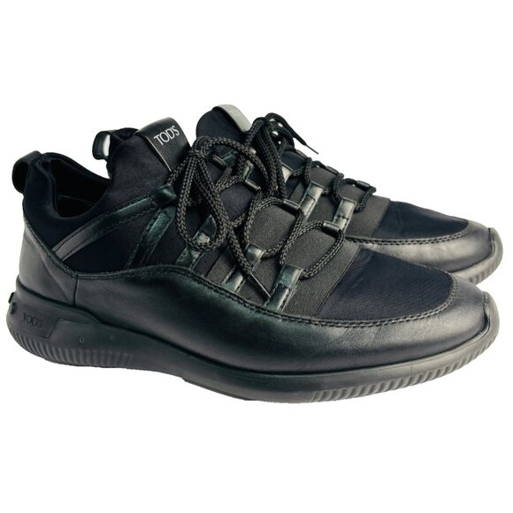 Tod’s Tods 'Nuovo' Gommino LeatherNeoprene Sneaker Shoes Men's Black US-7.5